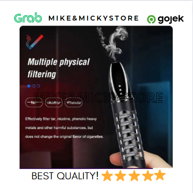 Asbak Rokok Portable dan Korek Api Elektrik Stick Holder Rokok