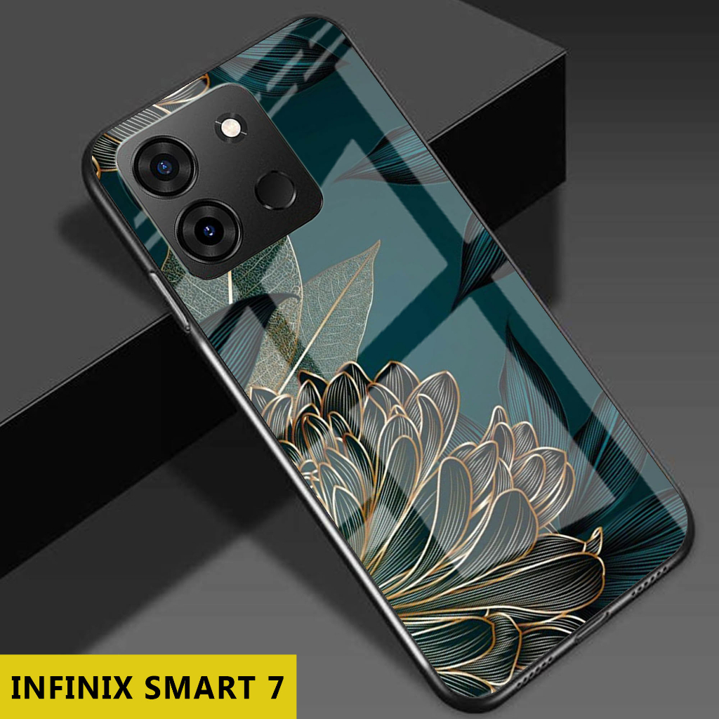 (S48) Case  Glass INFINIX SMART 7 - casing Terbaru handphone - INFINIX SMART 7  - pelindung handphon