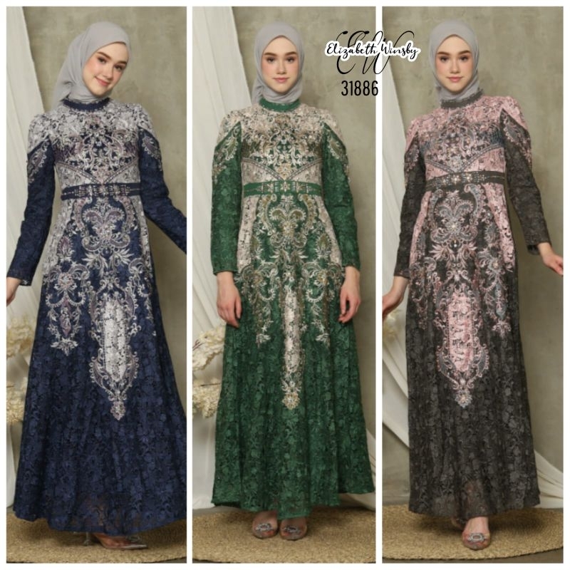 NEW ARRIVAL ELIZABETH WINSBY GAMIS MUSLIM FASHION GAMIS MUSLIM PESTA BAJU MUSLIM BRUKAT