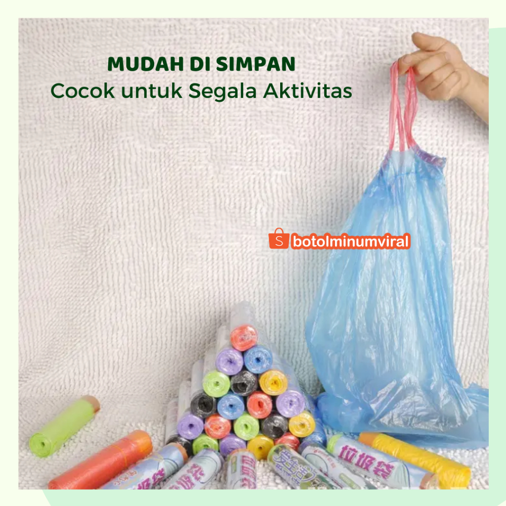 Kantong Plastik Ssampah 45X50CM isi 15 PCS Kantong Plastik Gulung Roll