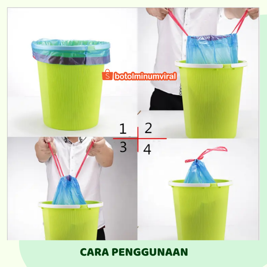 Kantong Plastik Ssampah 45X50CM isi 15 PCS Kantong Plastik Gulung Roll