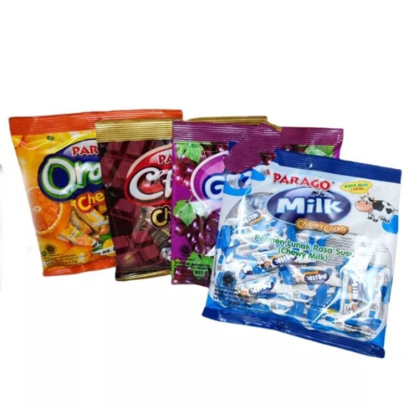 

permen parago chewy candy parago mini, 1 pak isi 20 pcs