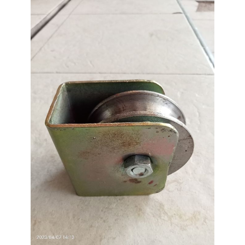 Roda pagar besi 8Cm As SUPER Rel U (bulat) ornamen pagar berkualitas