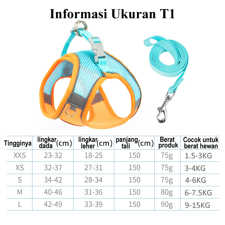 TALI KUCING HARNESS ANJING KUCING TALI TUNTUN KUCING TALI KUCING HARNESS KUCING ROMPI BAJU KUCING CAT LEASH DOG LEASHView Product Analysis