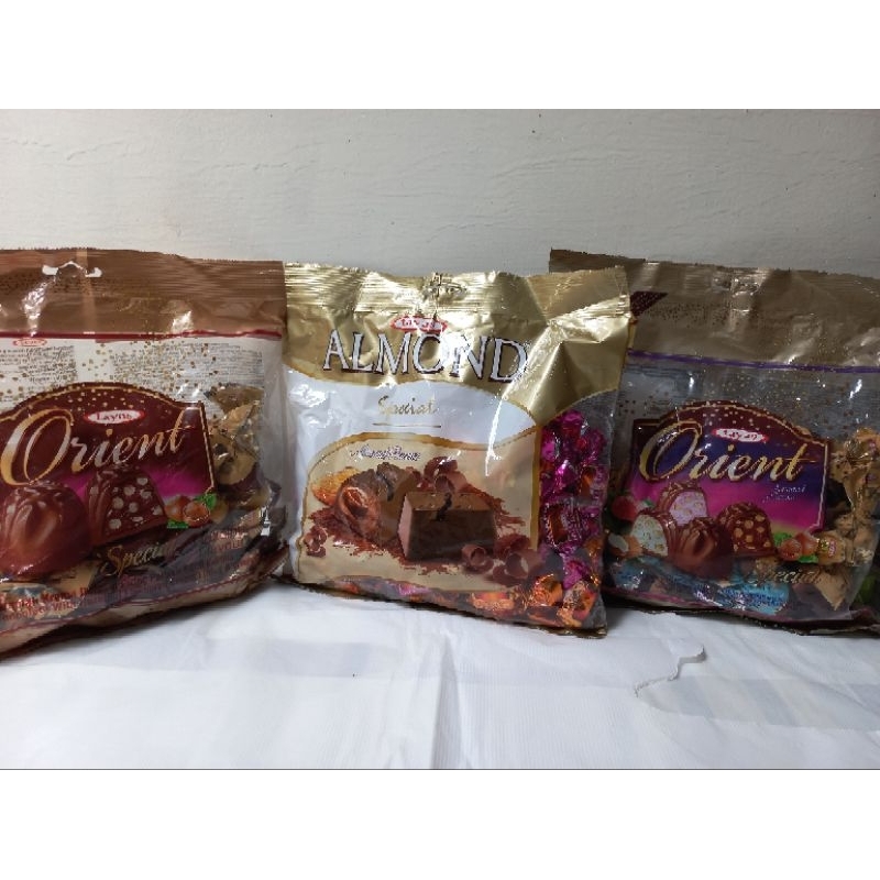 Coklat Tayas Orient Almond 400gr / Doriva Magic Gold 250gr / Purple 300gr Chocolate Cokelat Impor Tu