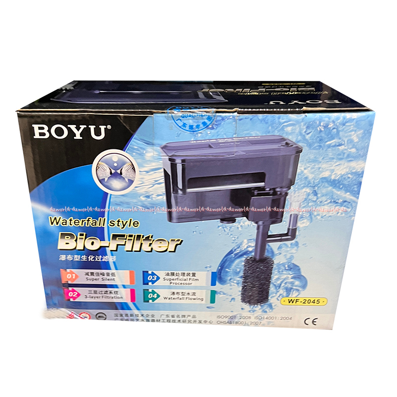 Boyu Waterfall Style Bio-Filter WF-2045 Penyaring Aquarium Untuk Airterjun Di Akuarium Boy Yu Filter Wf 2045