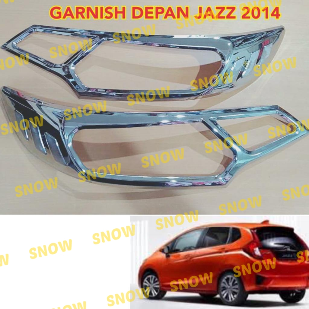 Garnish Lampu Depan Grand All New Jazz GK5 2014 2017 2021 2022 2023 Hitam Chrome