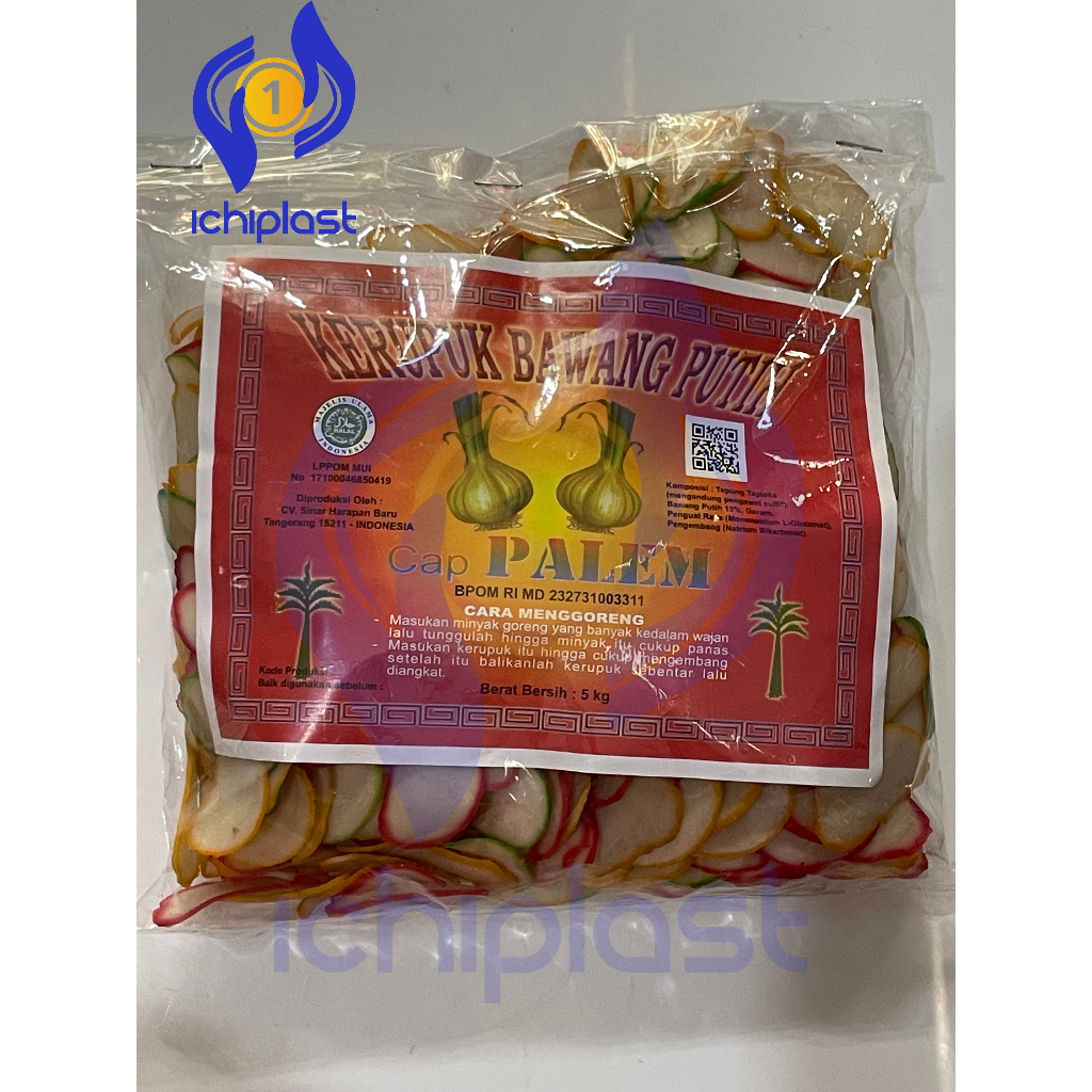 

Kerupuk Bawang Putih Palem Mentah 1 Kg