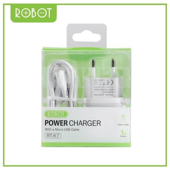 MH - Charger 1A Robot 1 Usb Bonus Kabel Universal Adapter K7