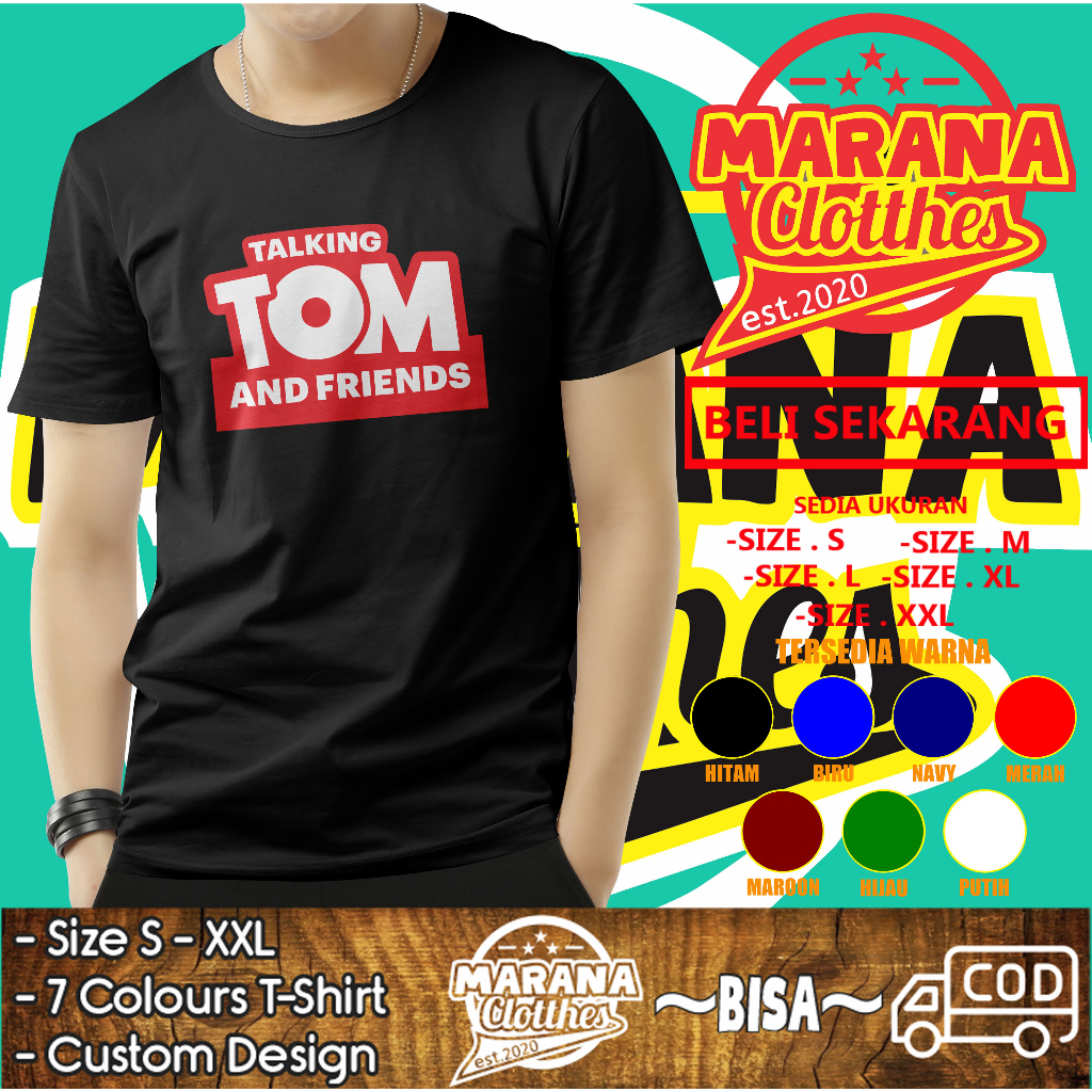 Kaos Talking Tom and Friends Logo Baju Game