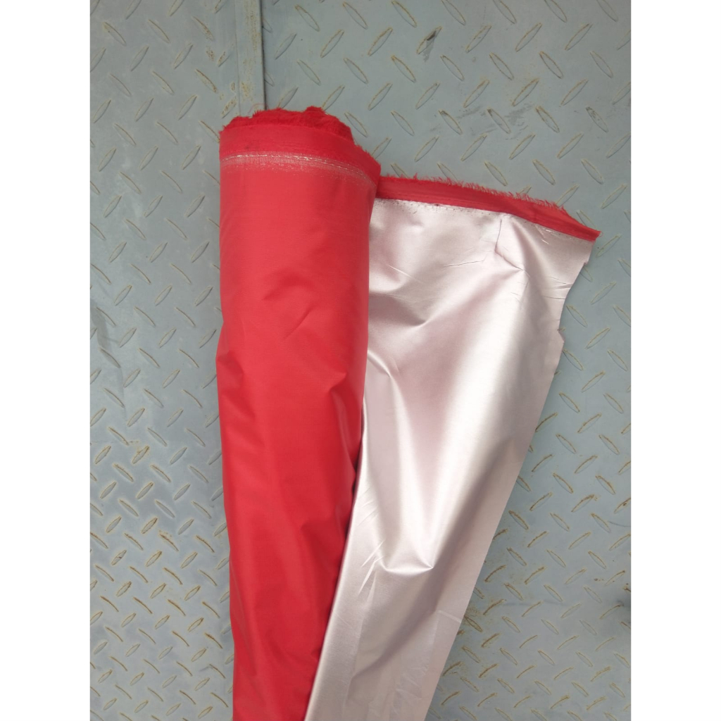 [Per Roll ]Kain Taffeta Bocor Import dan Silver Coating