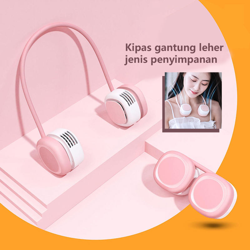 【Debora Mall】Kipas Angin Leher Portable Kipas Angin Portable Model Gantung Leher Dengan 3 Kecepatan USB Rechargeable