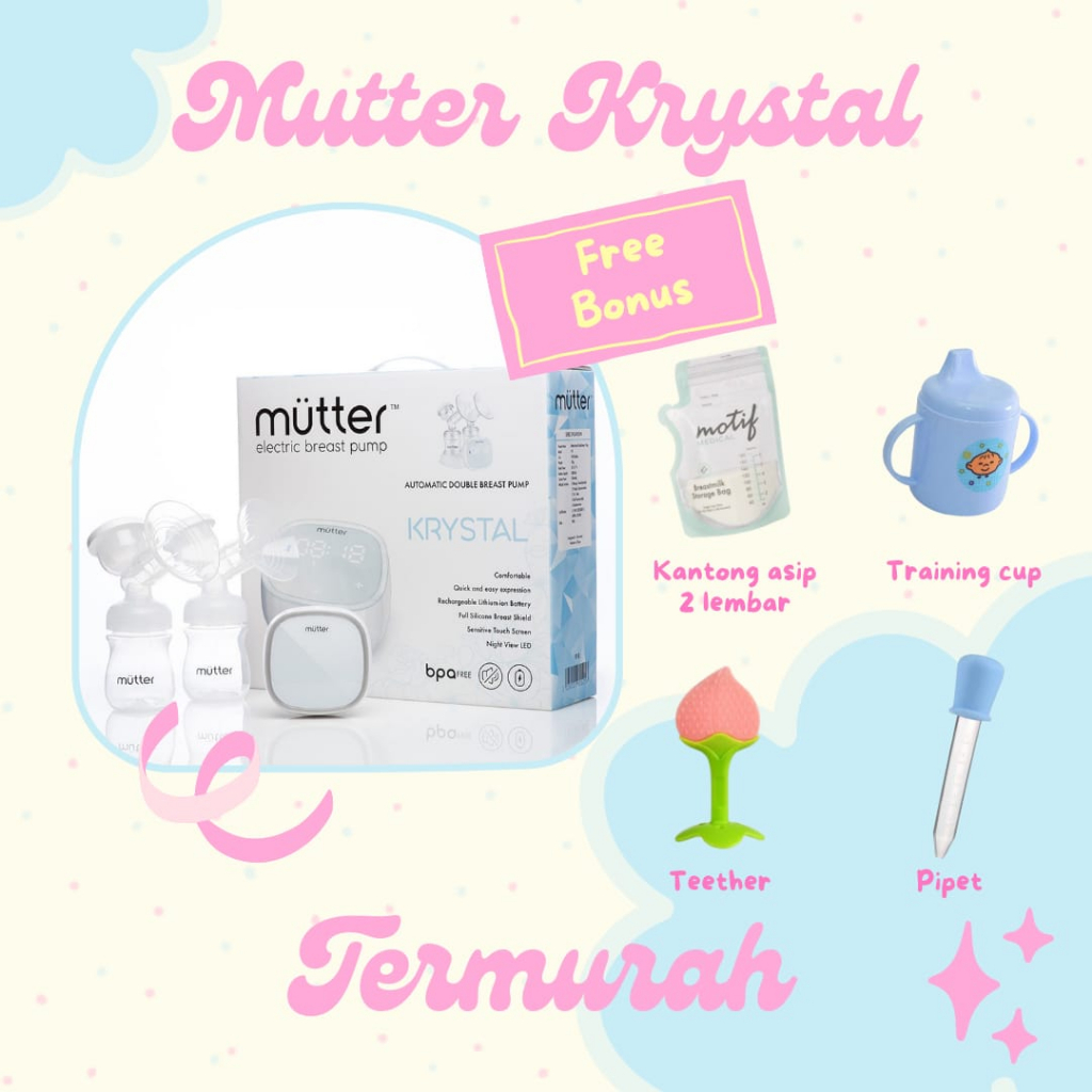 Alat Sedot Pompa Asi Mutter Krystal Breast Pump Original Kualitas Premium By Mallpompaasi