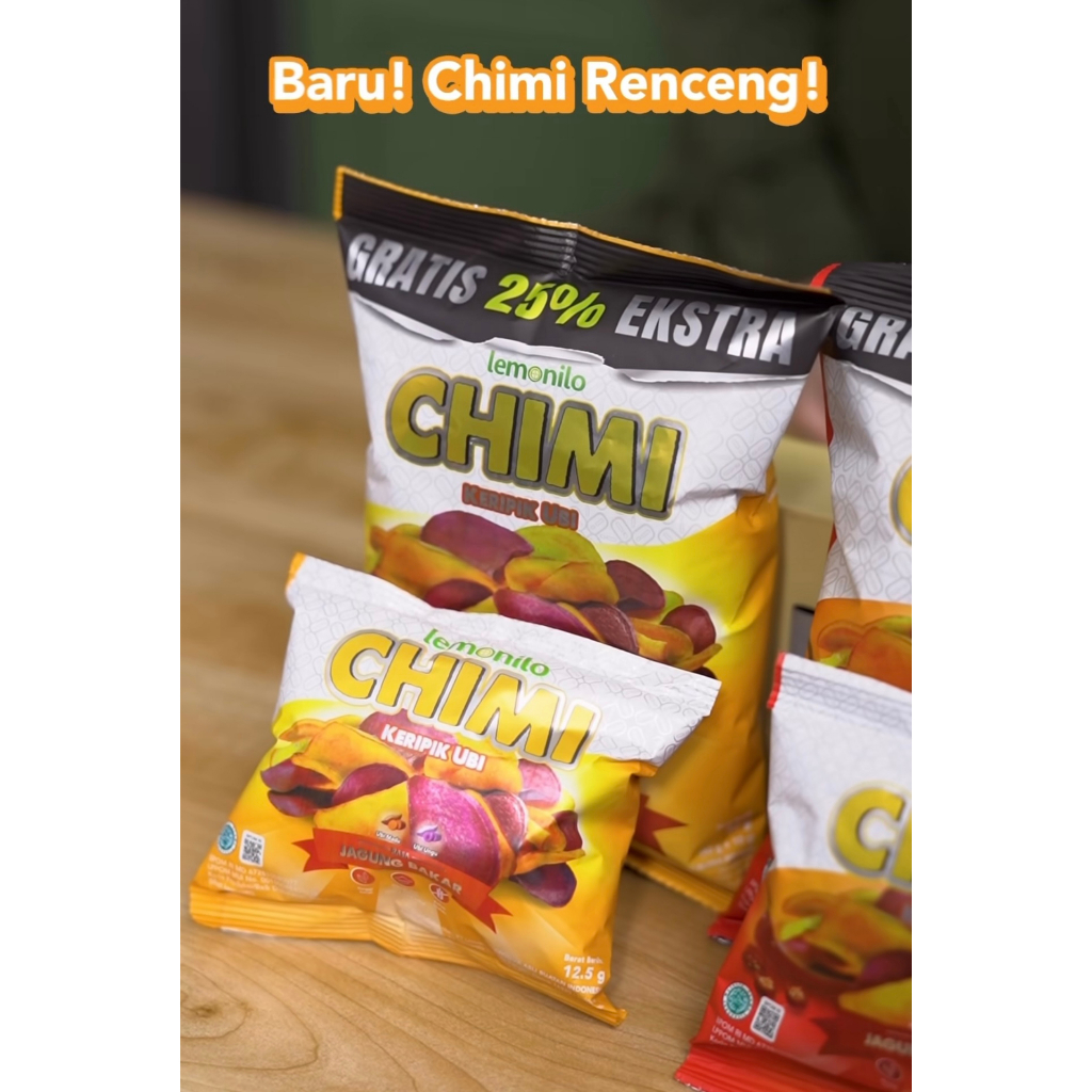 LEMONILO Chimi Keripik Ubi - Jagung Bakar Balado - Snack Cemilan Diet Sehat No MSG