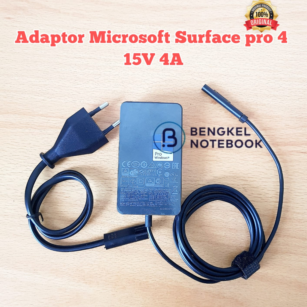 Adaptor Charger Microsoft Surface Pro3 Pro 4 Pro 5 Pro3 Pro4 Pro5 Pro6 Pro7 1706 1724 1705 15V 4A 65W