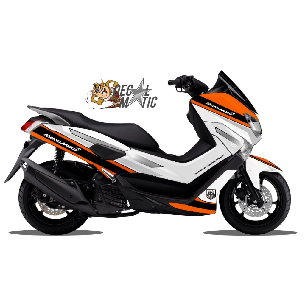 Decal Nmax Old / 2015 2016 2017 2018 2019 Putih Orange Monomoto
