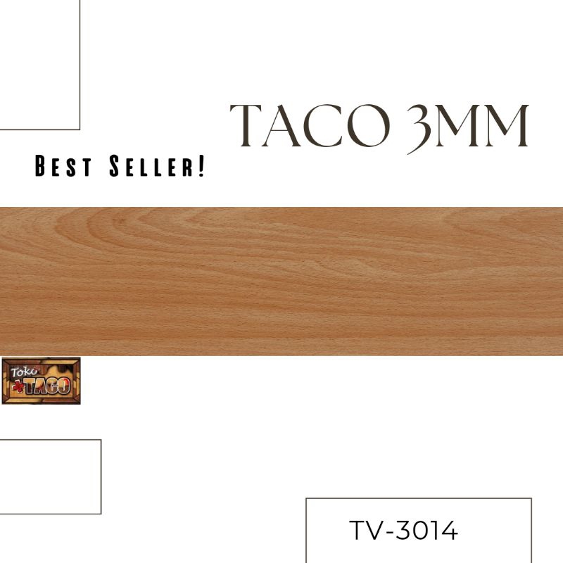 lantai vinyl warna cokelat TV-3014 TACO tebal 3mm/box