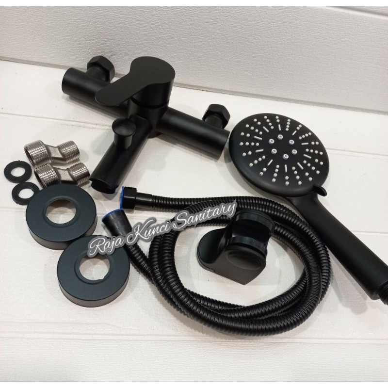 Kran Bathup Panas Dingin Black SUS 304/Kran Shower MIXER Black/Kran Shower/Kran Hitam/Black