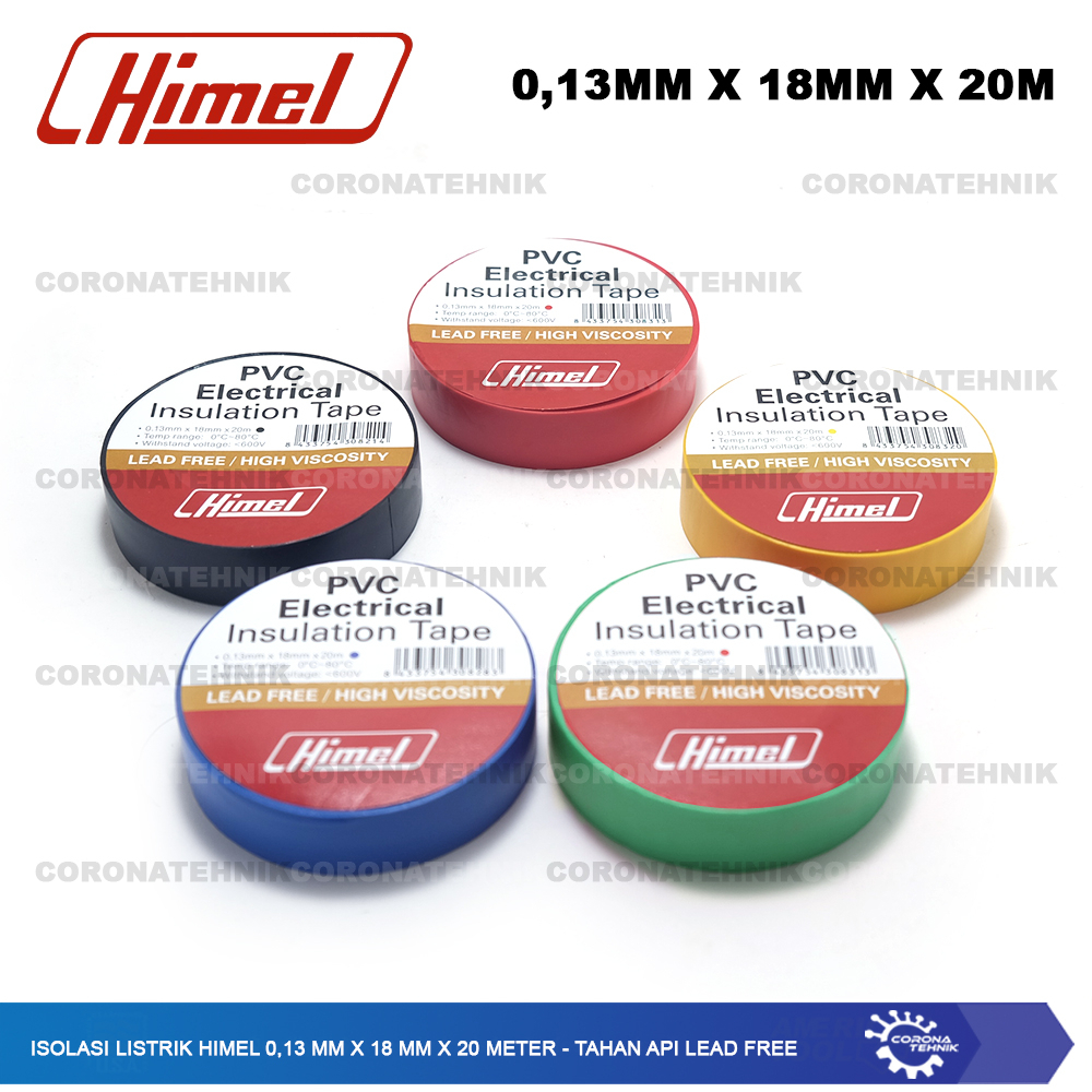 HIMEL 0,13 mm x 18 mm x 20 Meter - Tahan Api Lead Free Isolasi Listrik