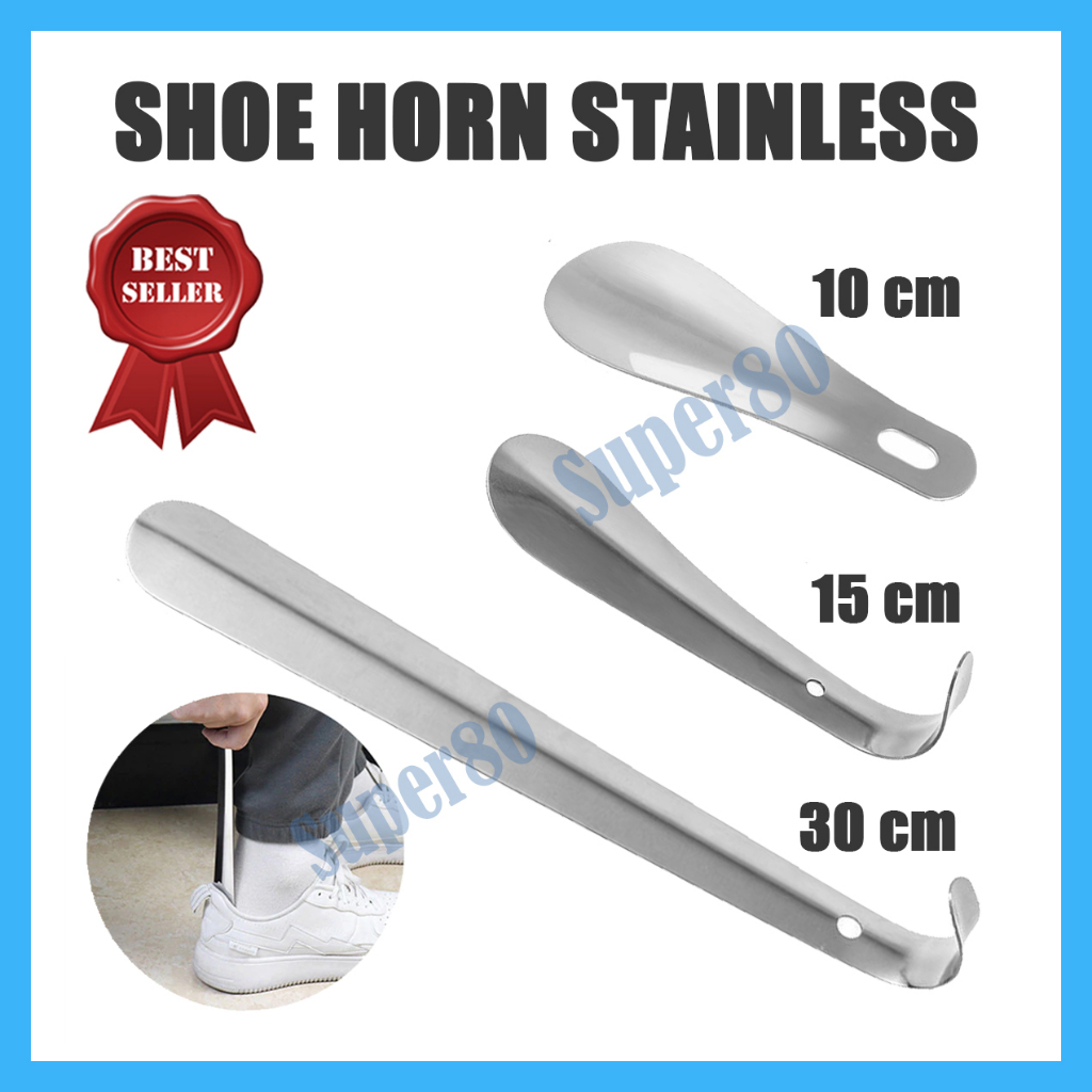 Sendok Sepatu Stainless Alat Bantu Pakai Shoe Horn Shoes Spoon Shoehorn Metal Logam Besi