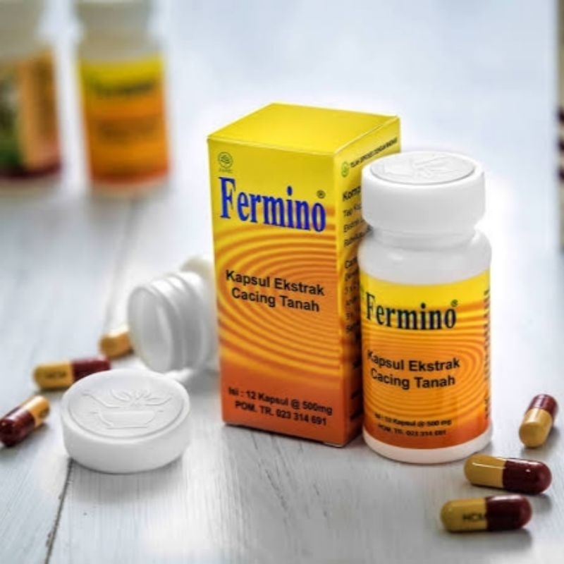 Cod Fermino (Kapsul Ekstrak Cacing Tanah) 12 Kapsul - Obat Tifus/Tipes fermino obat cacing tanah