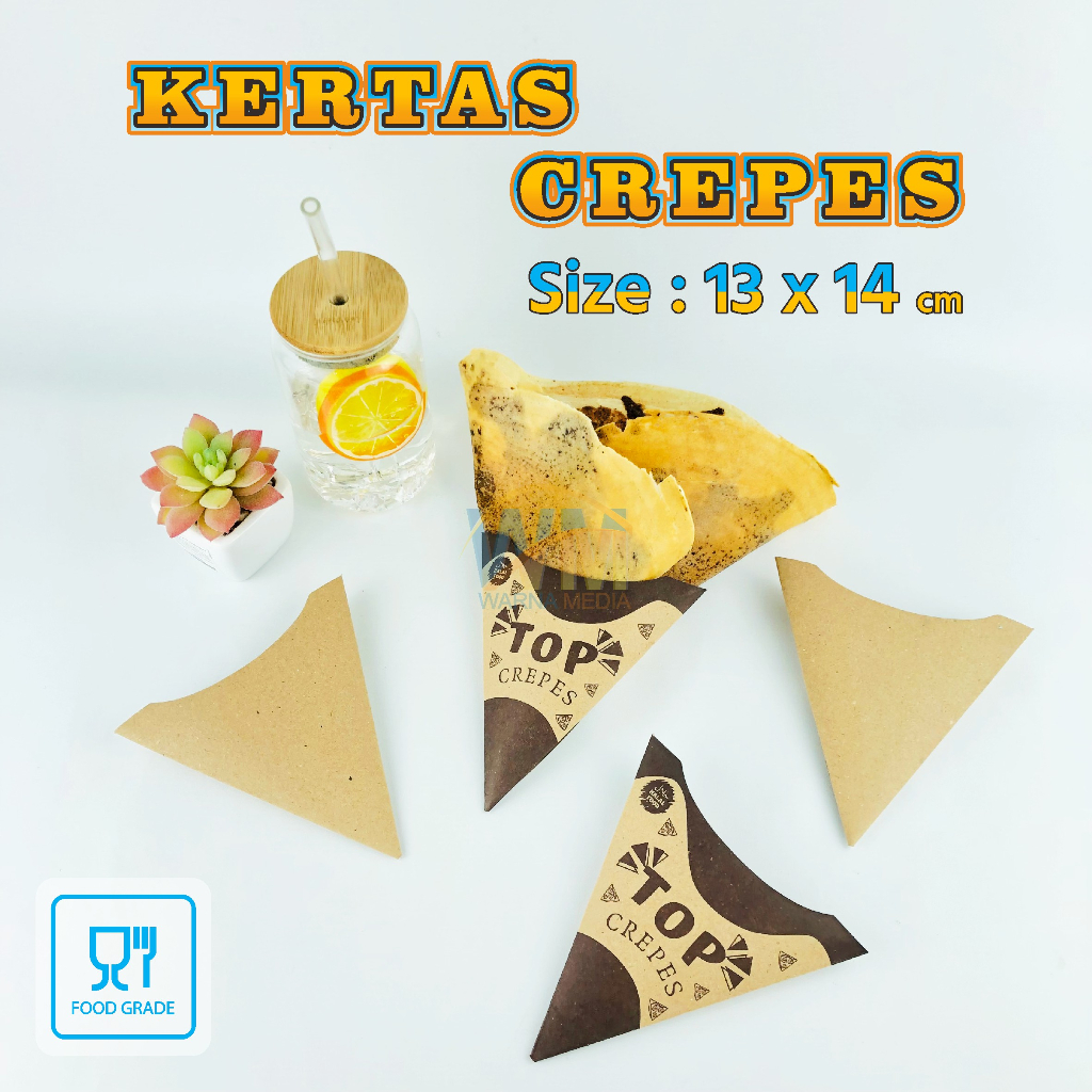 Wadah Crepes Leker / Kemasan Crepes Paper / Kertas Crepes Leker / Bungkus Crepes / Paper Lunch Crepe