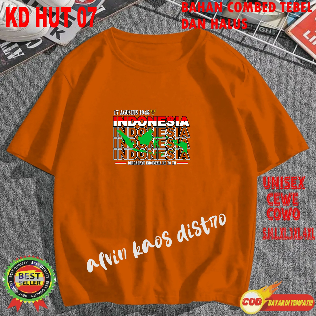 Beli 10 Pc Gratis 1 Pc Hut RI 78 Kaos Terlaris 17 Agustus 1945 78 Kemerdekaan Indonesia Kaos Merah Putih Hitam Kaos Cewek Cowok Anak6