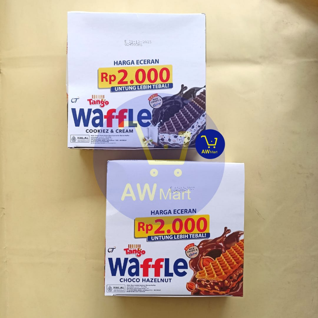 TANGO WAFFLE CHOCO HAZELNUT ECER RP.2000 PER BOX ISI 12 X 25GR