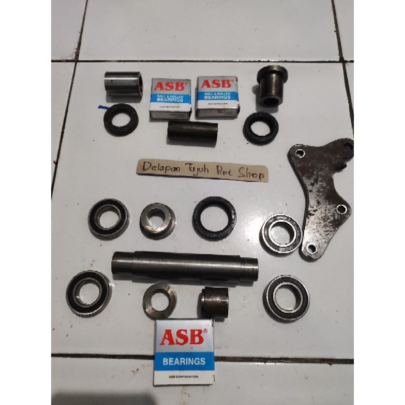 paket Bearing,bushing,seal dan braket cakram rcb Sonic PNP crf
