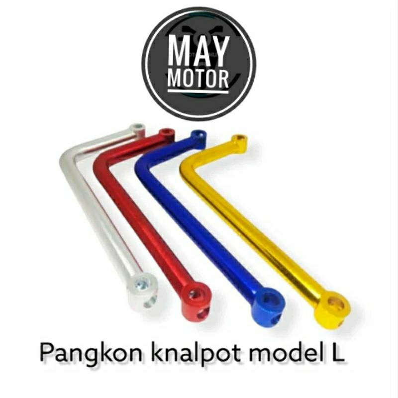 Pangkon Knalpot Racing L Breket Knalpot L Panjang 17 Cm Aluminium CNC