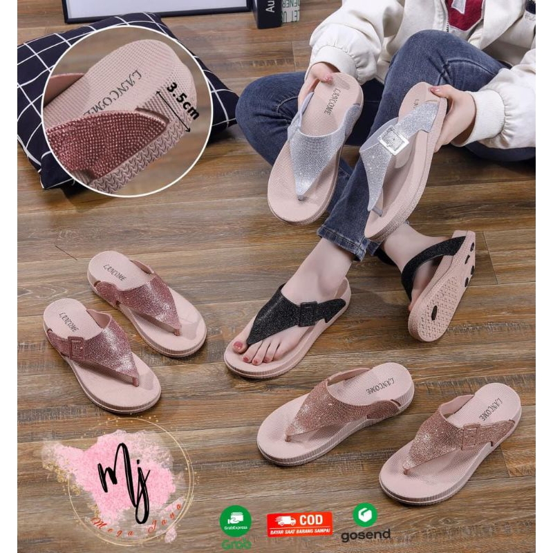 Sandal wanita jelly shoes sandal import HYS sandal modis kekinian blink blink