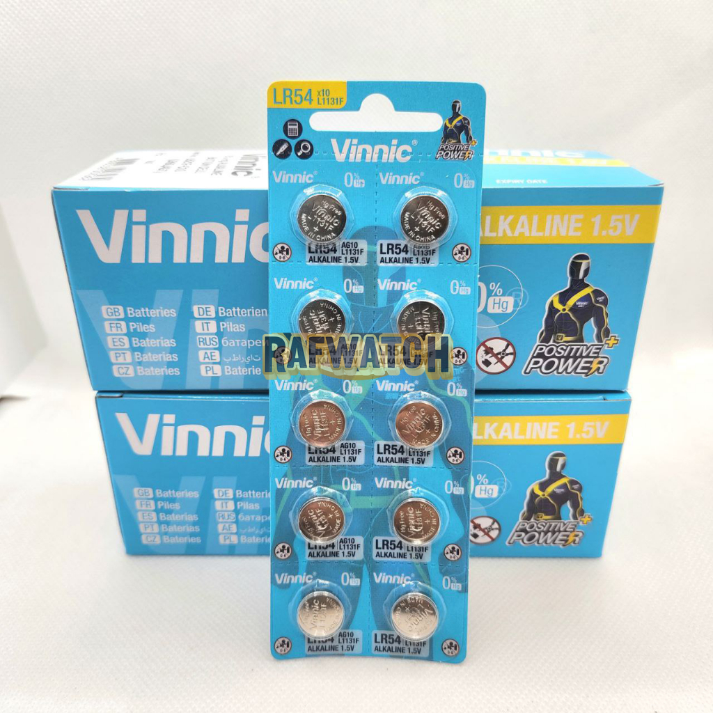 Baterai Vinnic L1130 Original Baterai Jam Digital dan Kalkulator L1131F AG10 1.5V