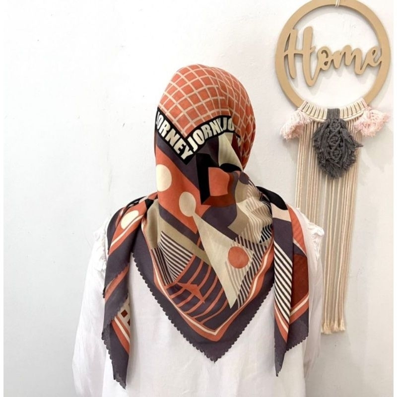 Kerudung segi empat motif jrnay series new motif 2023/hijab voal premium