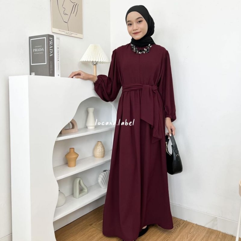 RALINE DRESS MAXY CRINKLE AIRFLOW/AMARA DRESS POLOS KEKINIAN/GAMIS MUSLIM WANITA TERBARU/GAMIS MODERN/FAR MOSLEM LSTORE