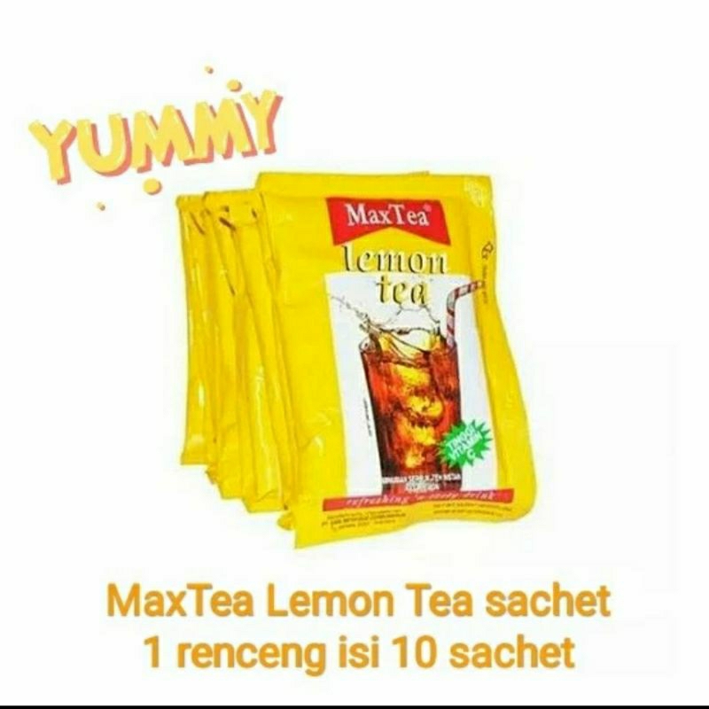 

maxtea lemon tea isi 10 sachet | max tea