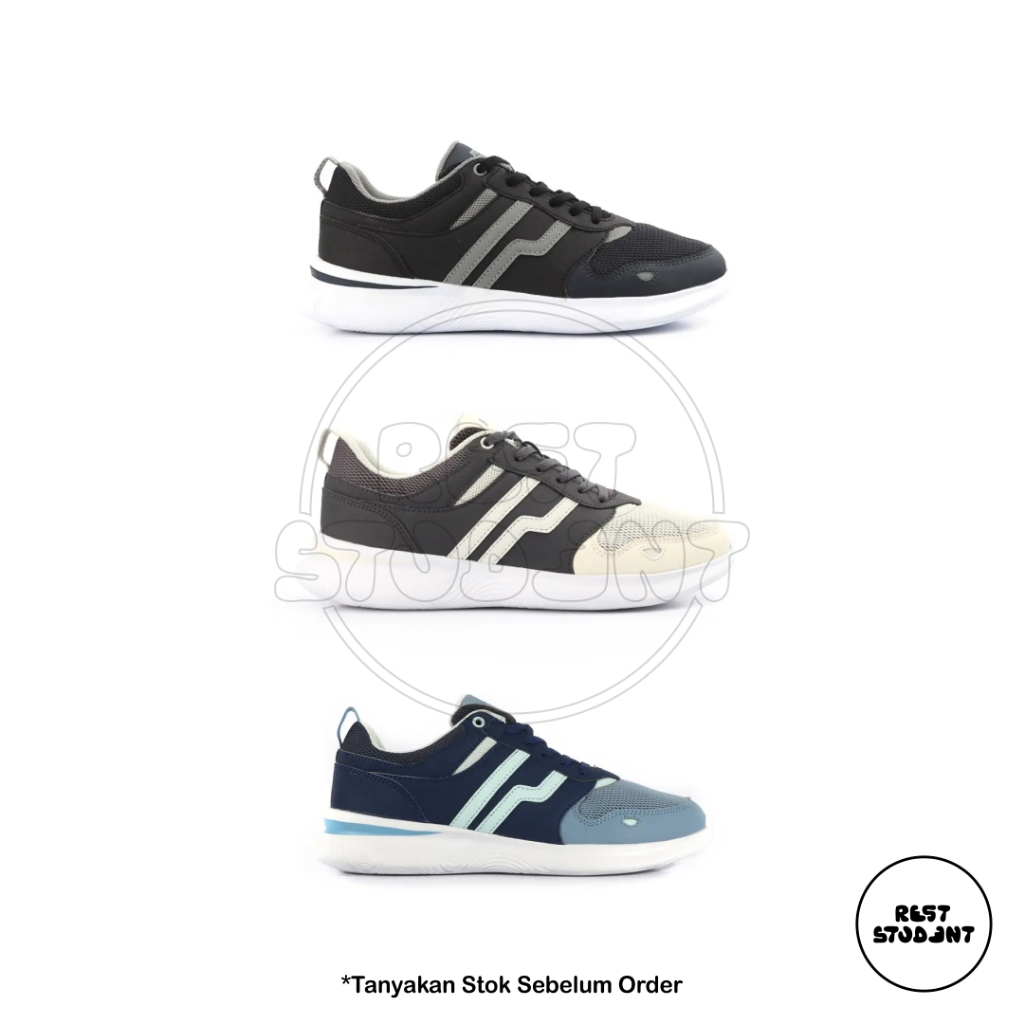 Sepatu Piero J.Wave - Black White | Dk Blue White | Dk Grey White