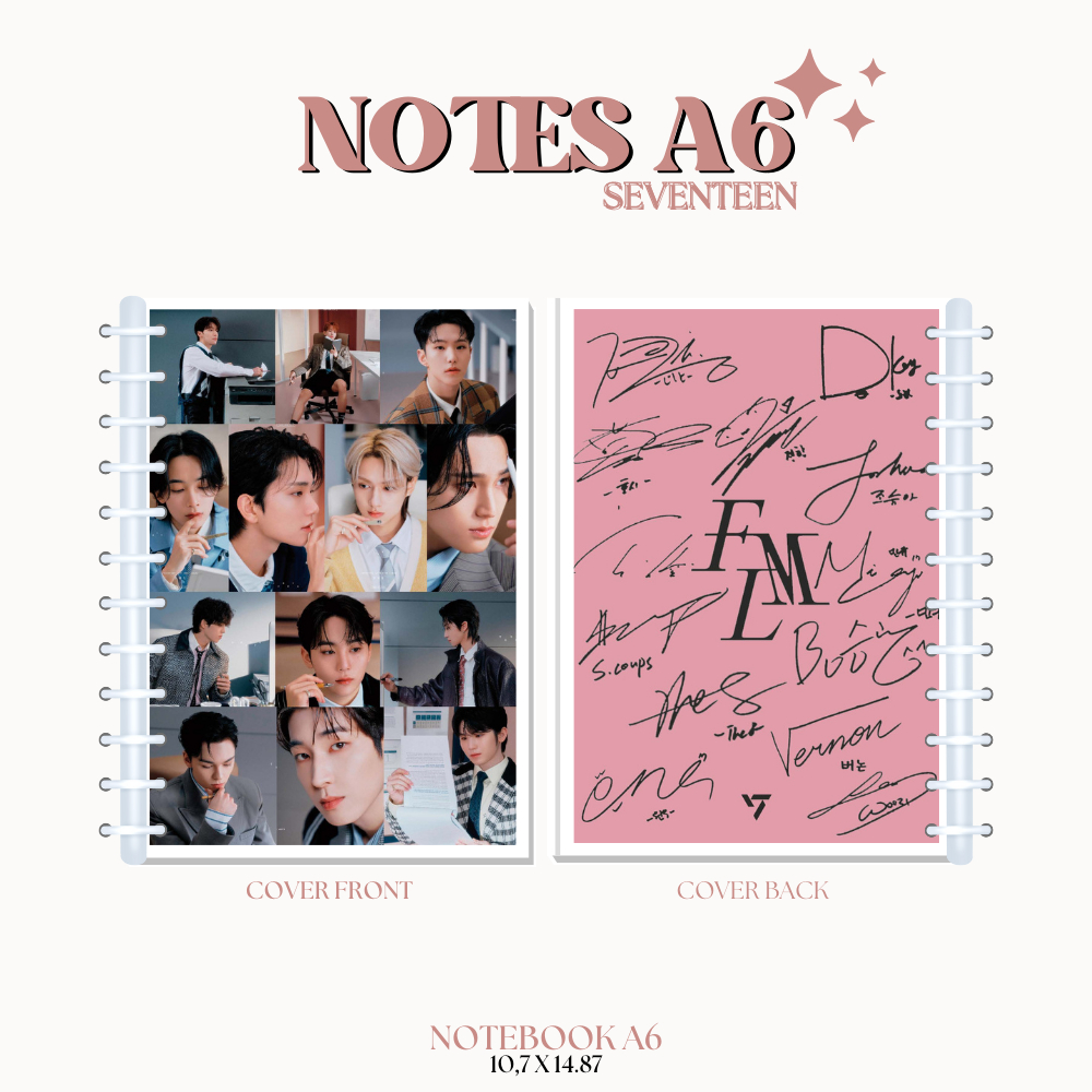 NOTES SEVENTEEN FML (ISI 40 HVS + COVER LAMINASI 2 SISI) BUKU NOTE NOTEBOOK TANDA TANGAN TTD KPOP IDOL KOREA PREMIUM MURAH UNOFFICIAL SCOUPS WONWOO MINGYU VERNON WOOZI JEONGHAN JOSHUA DK SEUNGKWAN HOSHI JUN THE8 DINO READY STOCK !