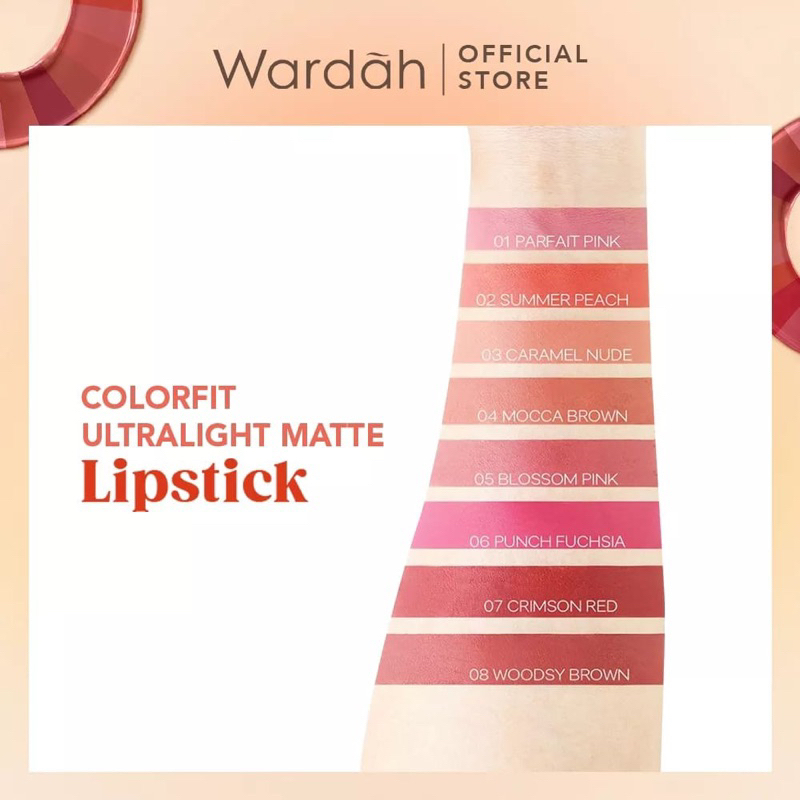 Wardah Colorfit Ultralight Matte - Lipstick Ringan, Nyaman Dan Lembut di Bibir - Pigmented