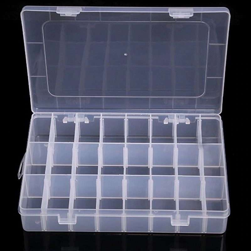 Kotak Penyimpanan Perhiasan Seperate Box 24 Slot - Transparent