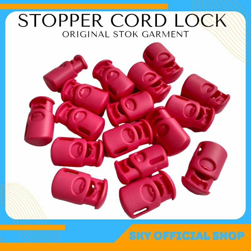 Stopper Tali Cord Lock Aksesoris Garment Pengunci Tali Nifco Pink 02