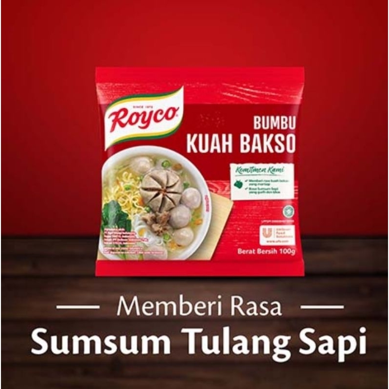 

Royco Bumbu Kuah Bakso 100gr Kaldu Penyedap Sumsum Daging Baso Sapi