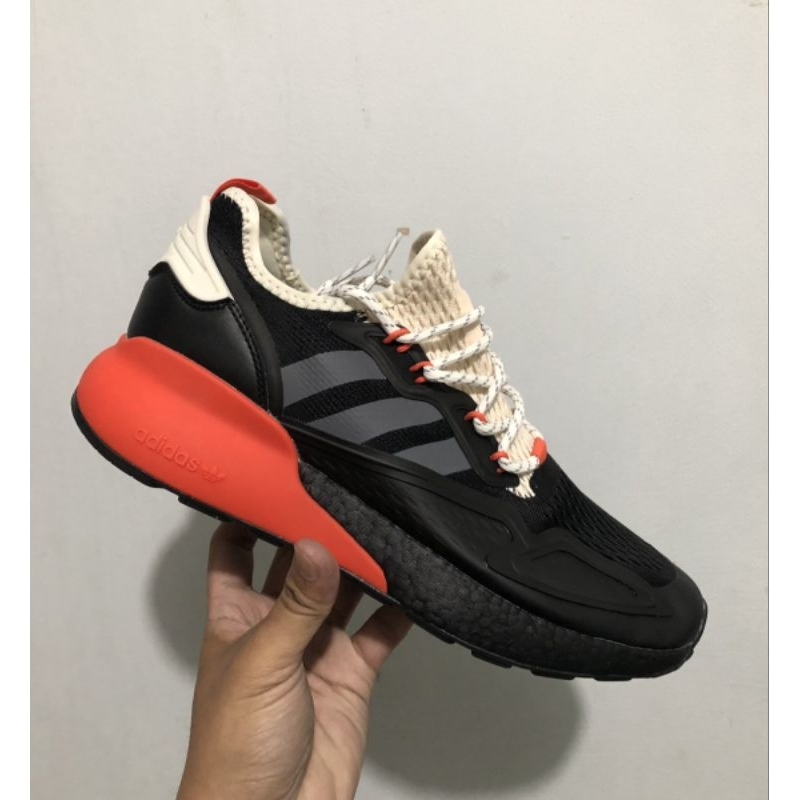 Sepatu Adidas ZX 2K Boost - Black Solar Red