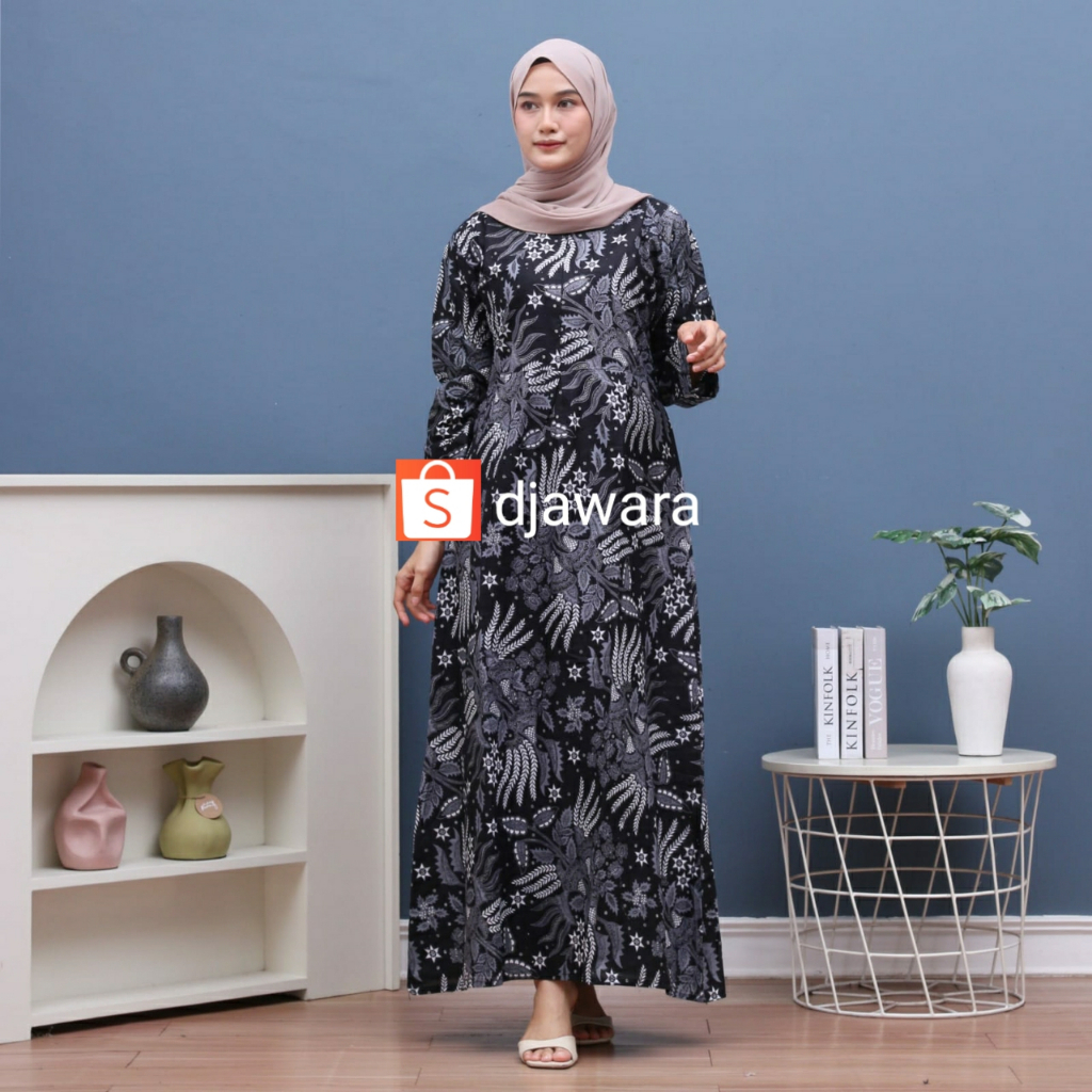 GAMIS BATIK MANGGAR KOMBINASI POLOS LEBARAN TERBARU JUMBO