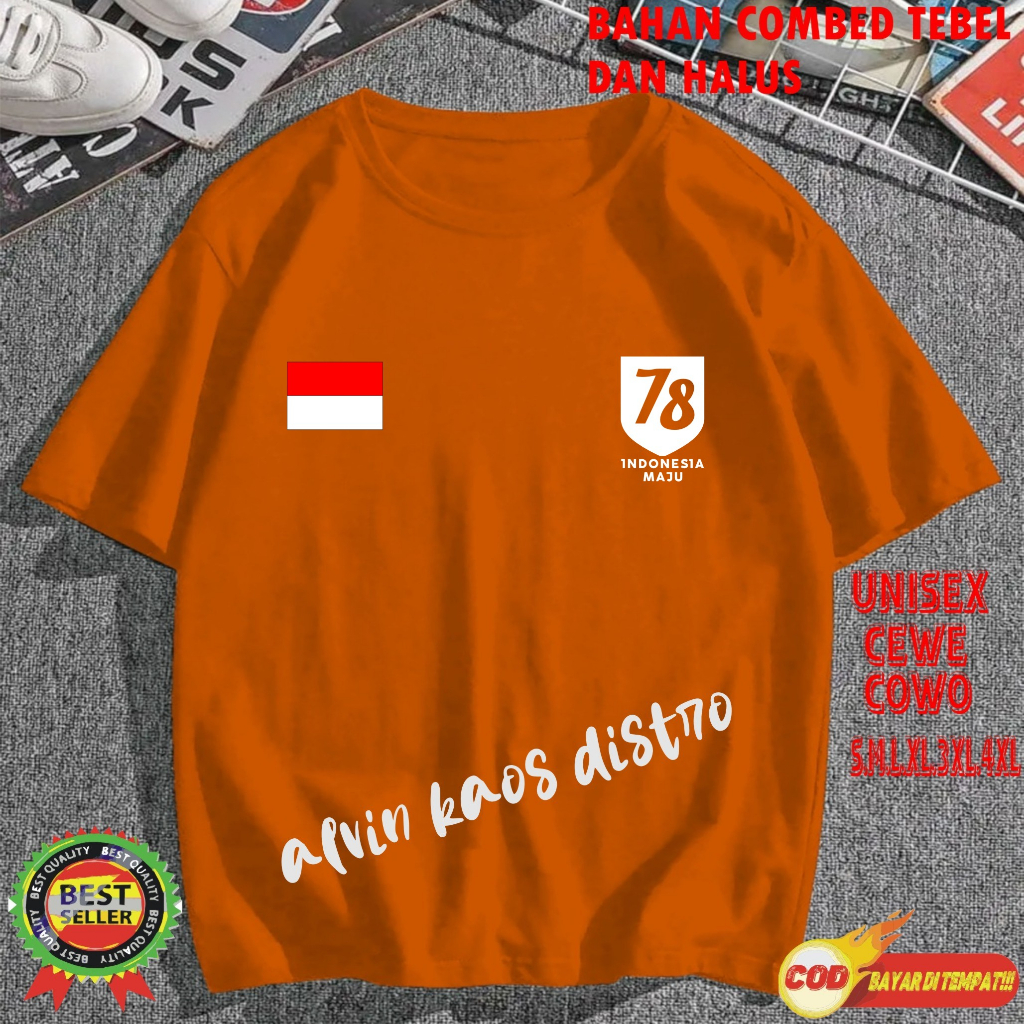 Beli 10 Pc Gratis 1 Pc Hut RI 78 Kaos Terlaris 17 Agustus 1945 78 Kemerdekaan Indonesia Kaos Merah Putih Hitam Kaos Cewek Cowok Anak01