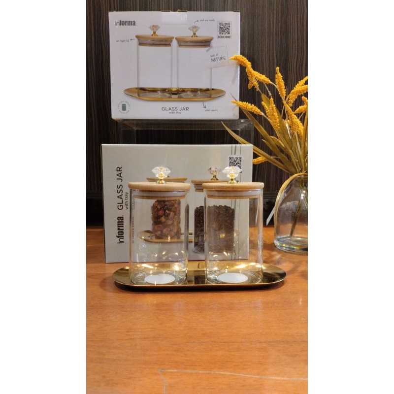 TOPLES KUE INFORMA/TOPLES KACA DENGAN NAMPAN /TOPLES AESTHETIC/INFORMA SET 2 PCS HYACINTH STOPLES KA
