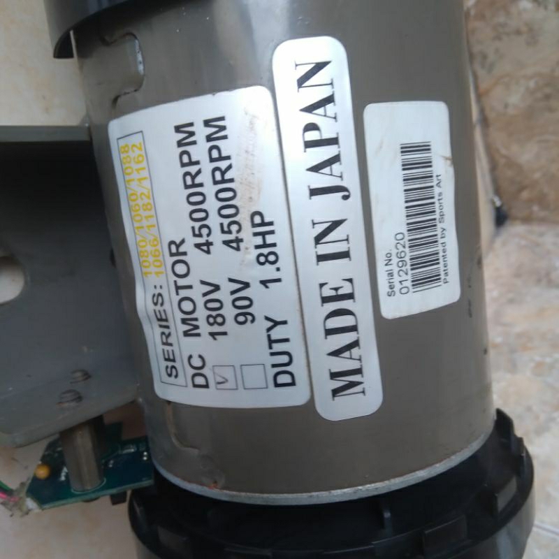 Dc Motor Treadmil 180/90V 1.8Hp 4500Rpm Series