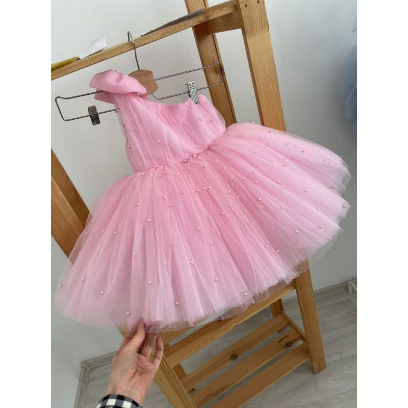 dress tile mutiara oneshoulder tutu anak perempuan baju pesta ulang tahun anak ultah costum bisa couple bebas pilih warna