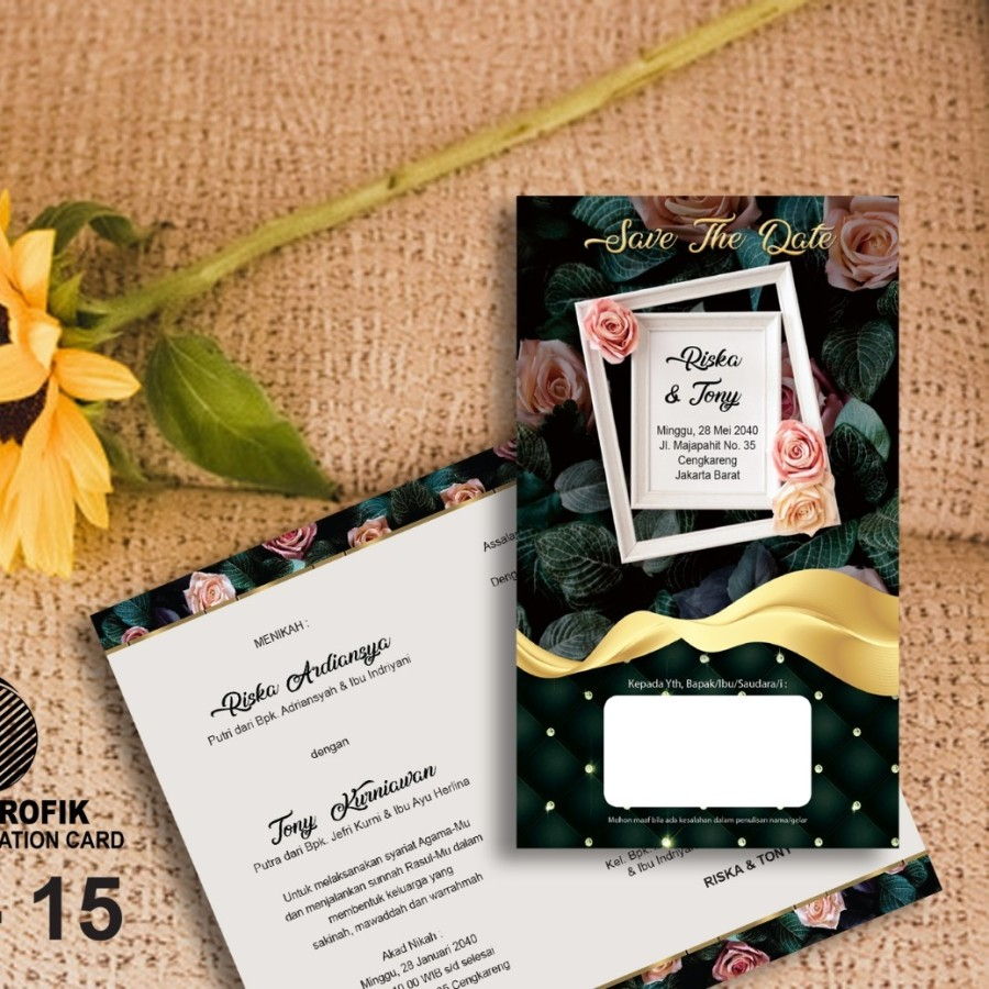 

Undangan Pernikahan Pen trofik PT 15 - 20