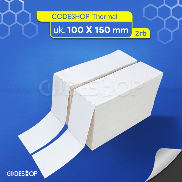 

Codeshop Stiker Label Barcode 100 x 150 mm Thermal 1 line isi 2000 Pcs