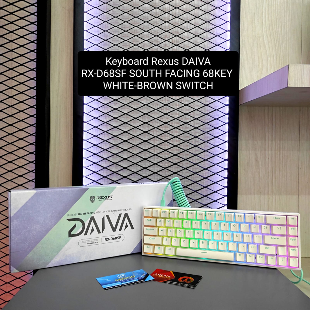 Keyboard Rexus DAIVA RX-D68 68KEY WHITE-BROWN SWITCH